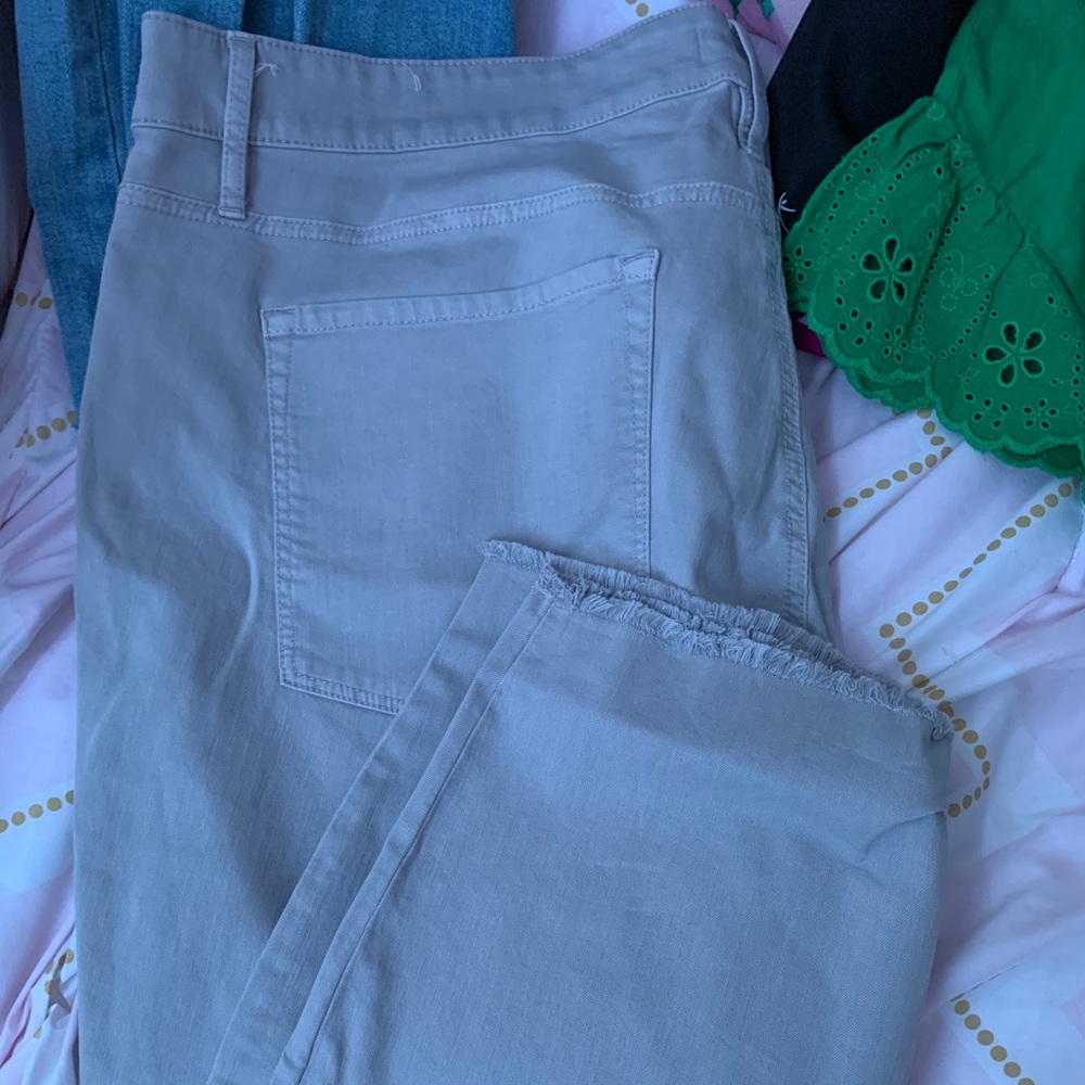 Grey plus size denim jeans from “LOFT”